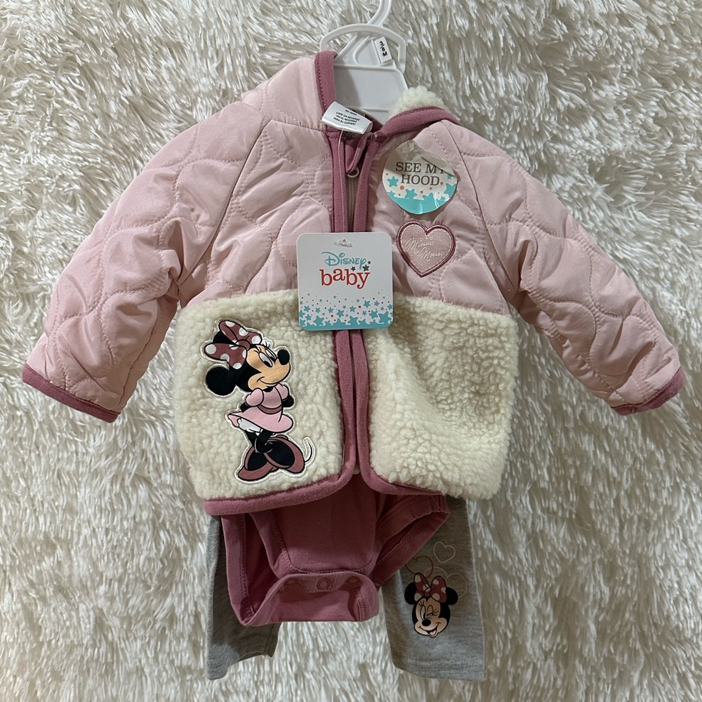Baby Girl Minnie Mouse Set Sz: 3-6M